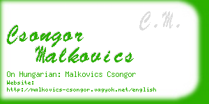 csongor malkovics business card